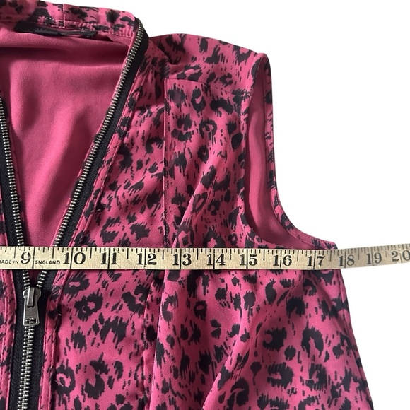 ALL SAINTS JADA LEOPARD ROAR PRINT PINK SIZE SMALL - Picture 13 of 15